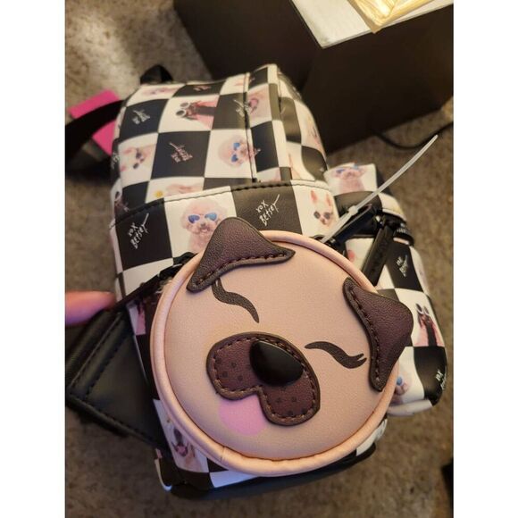Nwt Betsey Johnson doggie backpack + coin purse